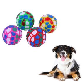 Chew Puzzle Geometric Dog Ball Toy (Color: Pink)