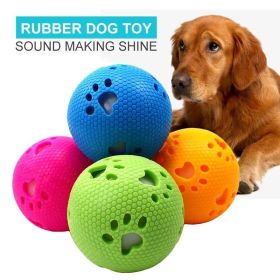 Interactive Squeaky Chewy Dog Ball (Color: Green)