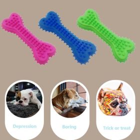 Durable Spiked Chewing Milky Scented Flat Bones Toy (Color: Pink)