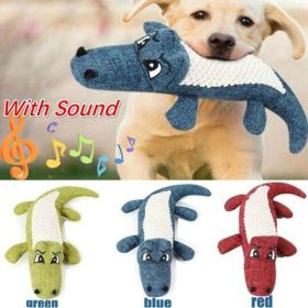 Multi-functional Crocodile-Shaped Dog Toy (Color: Red)