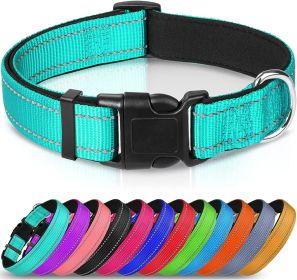 Soft Padded Nylon Reflective Dog Collar (Color: Pink)