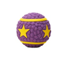 Natural Latex Rubber Football & Branch Dog/Puppy Toy (Color: Purple)