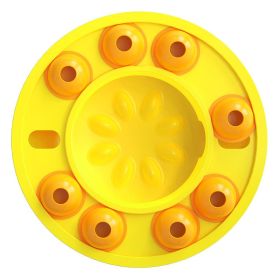 Dog Puzzle Toy, Slow Food Feeder (Color: Yellow)