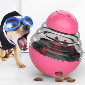 Dog Toy, Slow Feed Dispenser Ball (Color: Pink)