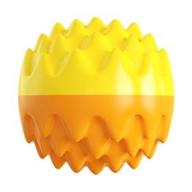 Natural Soft Rubber Dog Chewing Toothbrush (Color: Orange Ball)