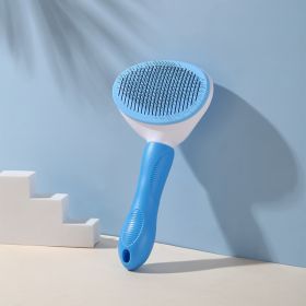 Stainless Steel Needle Comb, Hair Removal Dog Brush (Color: Blue)