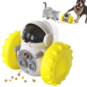 Interactive Dog Toy & Swing Training Food Dispenser (Color: Yellow)