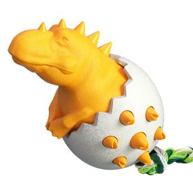 Toothbrush Spherical Dinosaur Egg Dog Toy (Color: Orange)