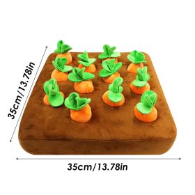 12 Plush Carrots Dog Puzzle Toys (Color: 12 Carrots 35x35cm)