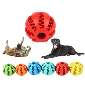 Non-toxic Rubber Ball, Interactive Squeaky, Chewy Dog  Toy (Color: Yellow)