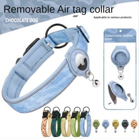 Dog Collar with AirTag & Case Holder (colour: Love yellow collar set, size: Size S)