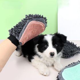 Bathing Brush 2-in-1 Grooming Glove Dog and Tool For Brushing and Massaging        g (Color: Pink)