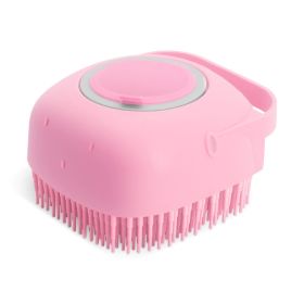 2 in1 Grooming Soap Dispenser Brush for Dogs (Color: Pink)