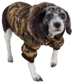 Metallic Parka Dog Coat w/ Hood (size: X-Large)