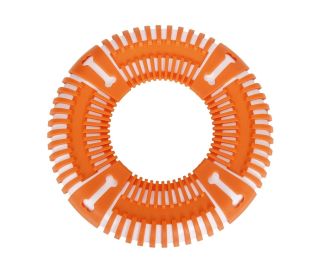 Flexible Frisbee Outdoor Fetch Dog Toy (Color: Orange)