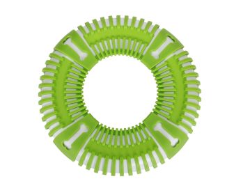 Flexible Frisbee Outdoor Fetch Dog Toy (Color: Green)