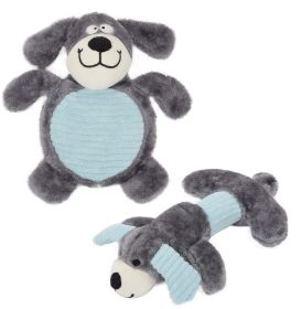 Ultra-Plush Chewy and Squeaking Dog Toys (Set of 2) (Color: Grey/Blue)