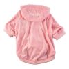 French Terry Cloth Pink Hooded Dog Sweater