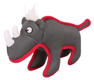 Plush Reinforce Stitched Dura-Chew Elephant Dog Toy (Color: Grey)