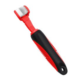 'Denta-Clean' Dual-Sided Action Bristle Dog Toothbrush (Color: Red)