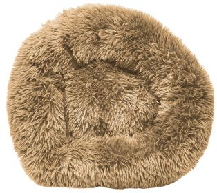 Pet Life, Plush and Soft, 'Nestler' Rounded Dog Bed (Color: Khaki)