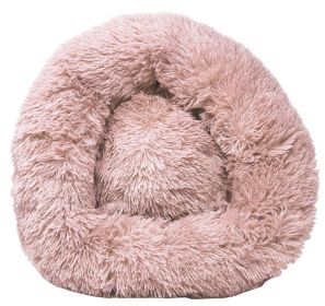 Pet Life, Plush and Soft, 'Nestler' Rounded Dog Bed (Color: Pink)