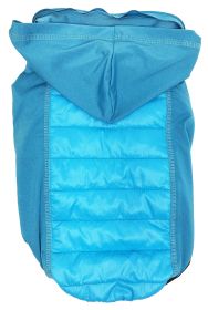 All Season Dog Coat w/ Pop out Hood (Color: Blue)