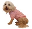 French Terry Cloth Pink Hooded Dog Sweater