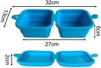 Collapsible Dog Bowls with Aluminum Hook Clip Set of 2)