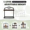 Elevated Adjustable Height Feeder Stand with 2 Dog Bowls