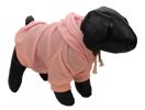 French Terry Cloth Pink Hooded Dog Sweater