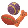 Natural Latex Rubber Football & Branch Dog/Puppy Toy