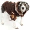 Designer Patterned Suede Argyle Sweater Dog Jacket