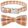 Dog Collar with Bow In Plaid