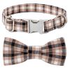 Dog Collar with Bow In Plaid