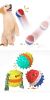 Colorful Treat Spiky Chew Squeaky Ball Toy with Rope